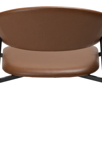 DAN-FORM ROVER lenestol Vintage lys brunt kunstskinn med svarte ben