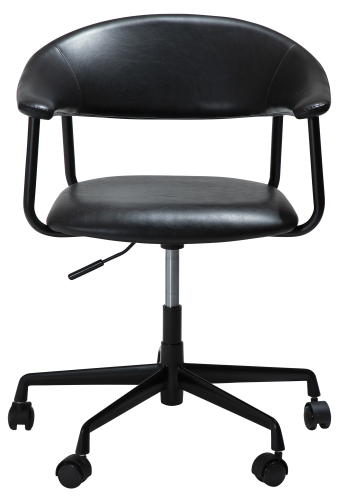 DAN-FORM ROVER Brostuhl Vintage schwarzes Kunstleder mit schwarzem Brogestell