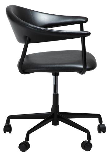 DAN-FORM ROVER Brostuhl Vintage schwarzes Kunstleder mit schwarzem Brogestell