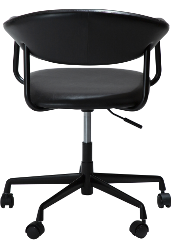 DAN-FORM ROVER Brostuhl Vintage schwarzes Kunstleder mit schwarzem Brogestell