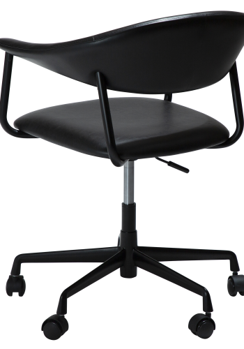 DAN-FORM ROVER Brostuhl Vintage schwarzes Kunstleder mit schwarzem Brogestell