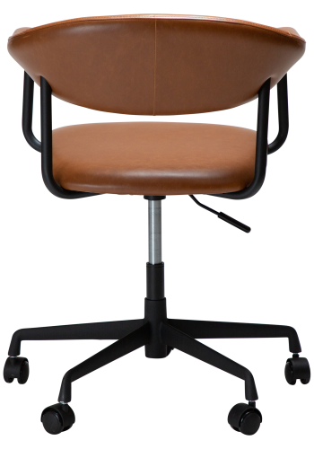 DAN-FORM ROVER Brostuhl Vintage hellbraunes Kunstleder mit schwarzem Brogestell