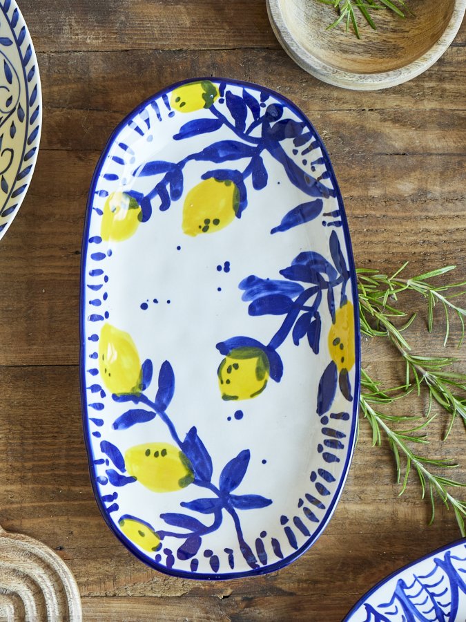 CREATIVE COLLECTION Maxima serveringsfat, bl, steinty