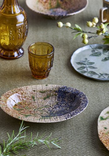 CREATIVE COLLECTION Larken serveringsfat, svart, steinty