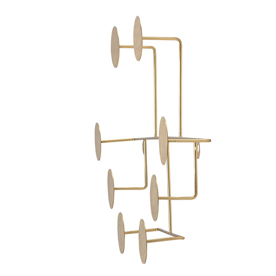 BLOOMINGVILLE Fia Garderobenständer, Messing, Metall, L76xH7,5xB38 cm