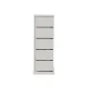 VENTURE DESIGN San Carlos Kommode, m. 5 Schubladen - beigefarbener Stahl