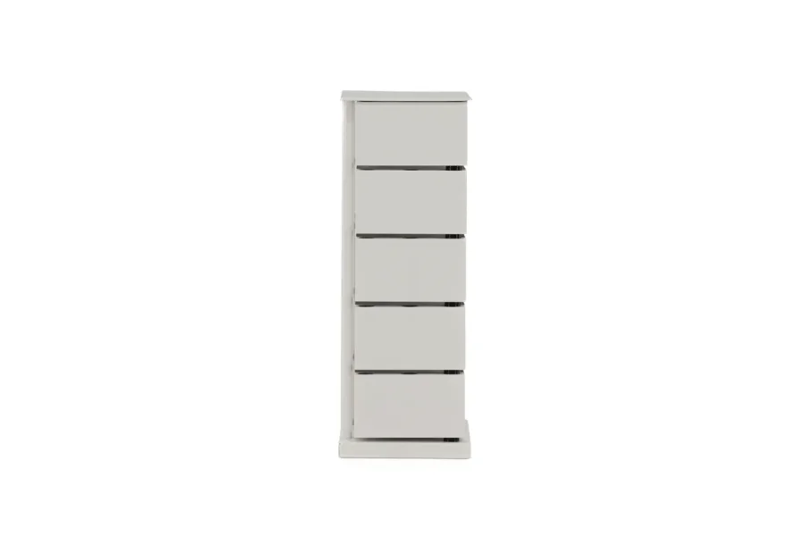 VENTURE DESIGN San Carlos Kommode, m. 5 Schubladen - beigefarbener Stahl