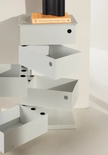 VENTURE DESIGN San Carlos Kommode, m. 5 Schubladen - beigefarbener Stahl