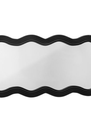BLOOMINGVILLE Parker Wandspiegel, organisch – Spiegelglas und schwarzes MDF (100x52)