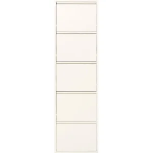 KARE DESIGN Caruso 5 Schuhschrank, m. 5 T�ren - Stahl creme (H:173)