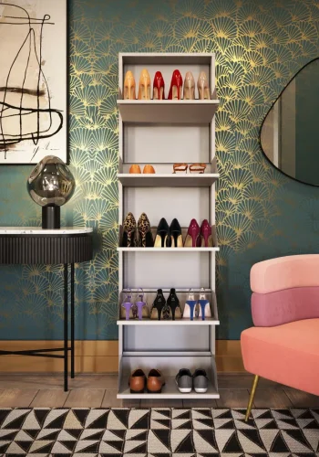 KARE DESIGN Caruso 5 skoskap, m. 5 d�rer - kremst�l (H:173)