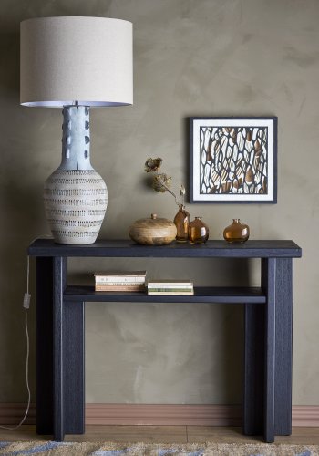 BLOOMINGVILLE Cupa konsollbord, svart, furu