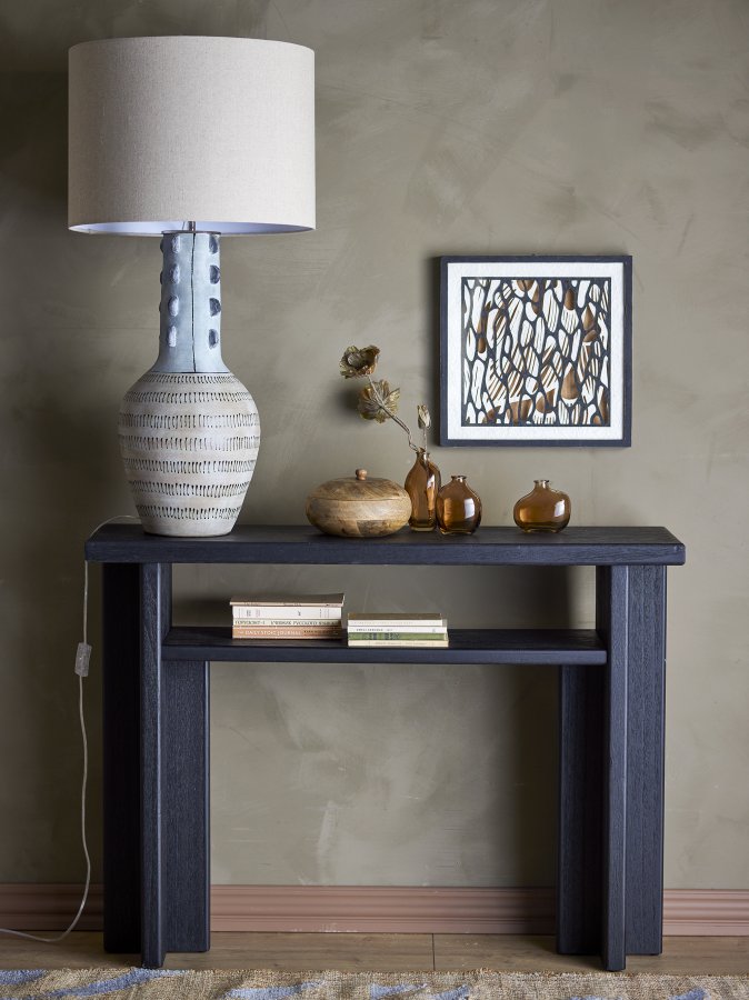 BLOOMINGVILLE Cupa konsollbord, svart, furu