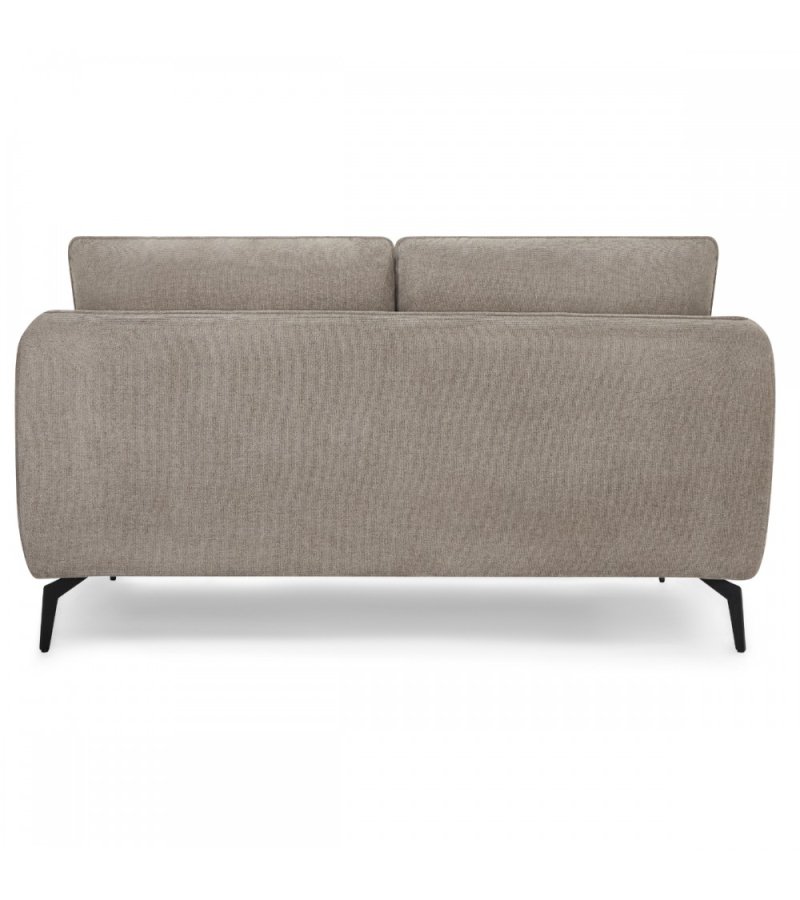 Selena 2 pers. sofa - camel brun stof og sort metal