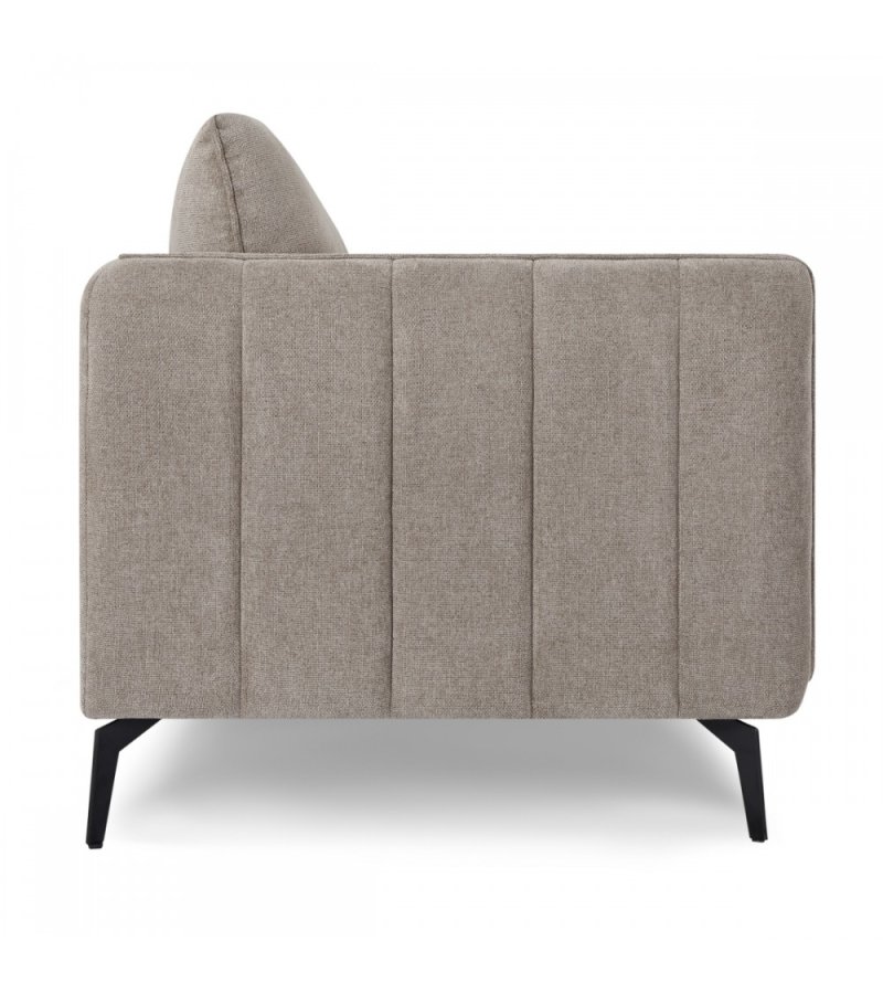 Selena 2 pers. sofa - camel brun stof og sort metal