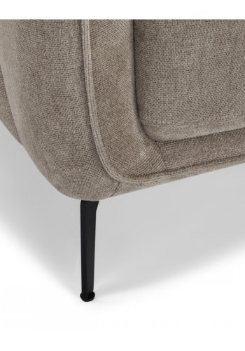 Selena 2 pers. sofa - camel brun stof og sort metal