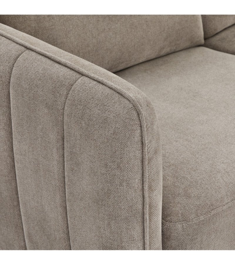 Selena 2 pers. sofa - camel brun stof og sort metal