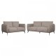 Selena 2 pers. sofa - camel brun stof og sort metal