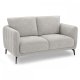 Selena 2-manns sofa - grtt stoff og sort metall