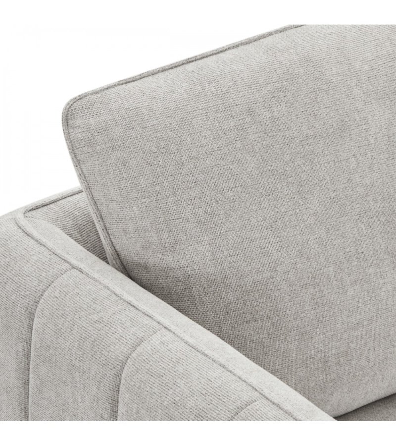 Selena 2-manns sofa - grtt stoff og sort metall