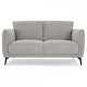 Selena 2-manns sofa - grtt stoff og sort metall