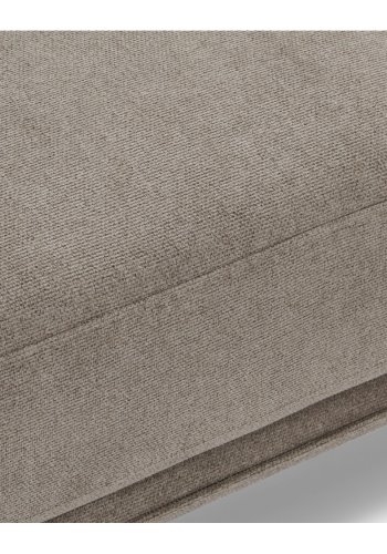 Selena 3-manns sofa - kamelbrunt stoff og sort metall