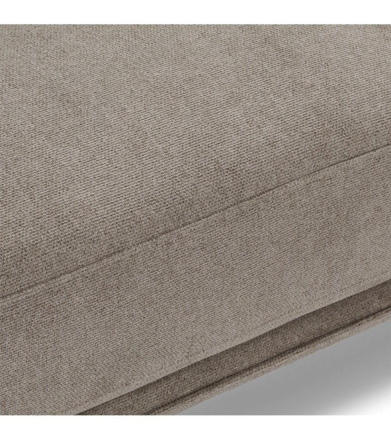 Selena 3-manns sofa - kamelbrunt stoff og sort metall