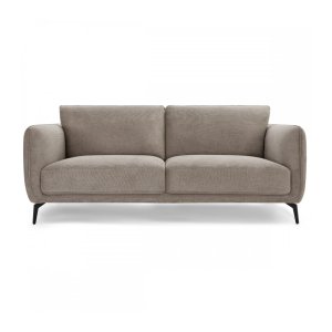 Selena 3 pers. sofa - camel brun stof og sort metal