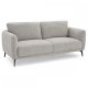 Selena 3-manns sofa - grtt stoff og sort metall