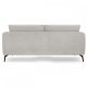 Selena 3-manns sofa - grtt stoff og sort metall