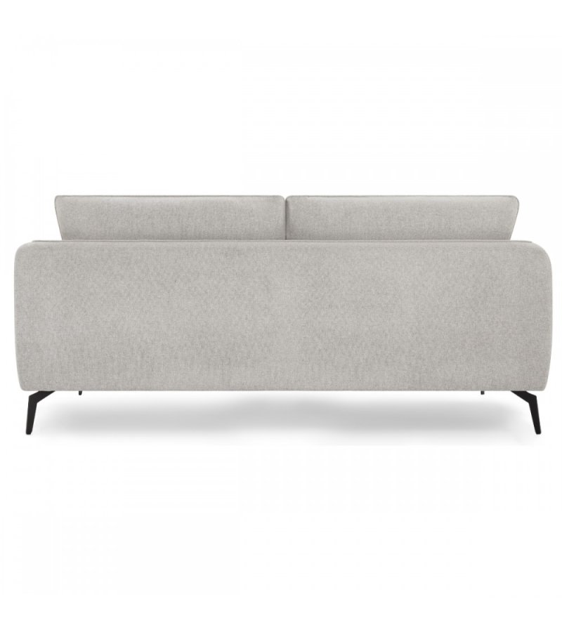 Selena 3-manns sofa - grtt stoff og sort metall