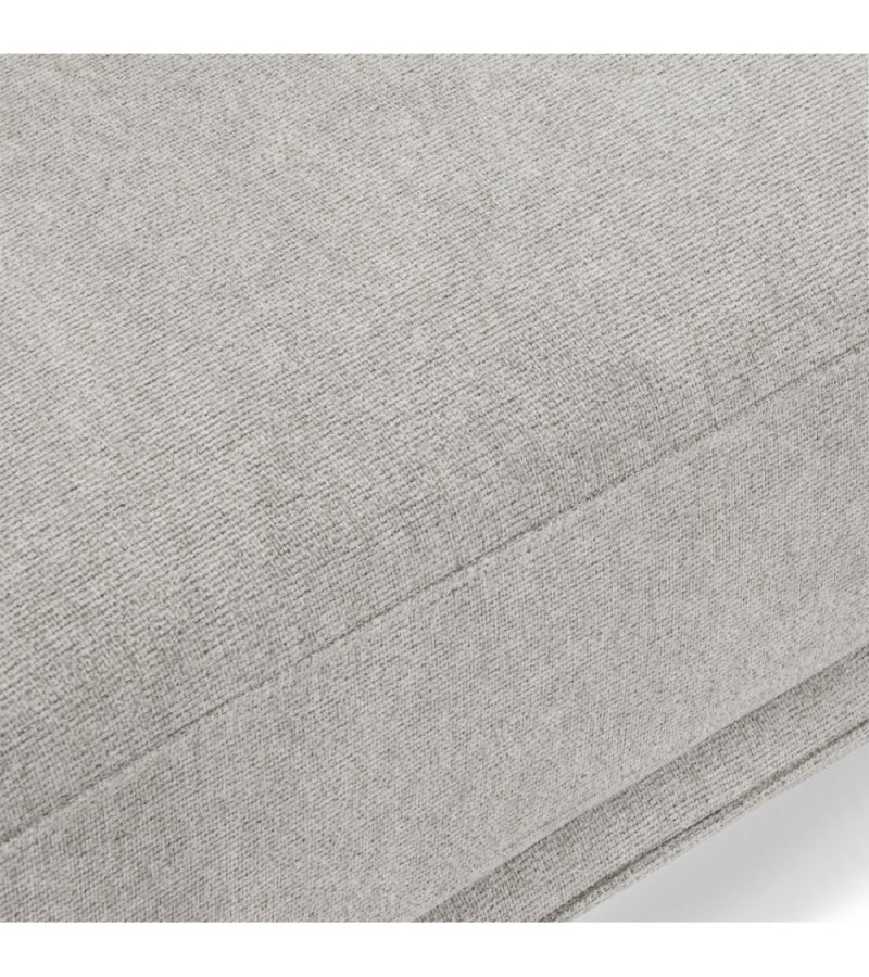 Selena 3-manns sofa - grtt stoff og sort metall