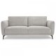 Selena 3-manns sofa - grtt stoff og sort metall