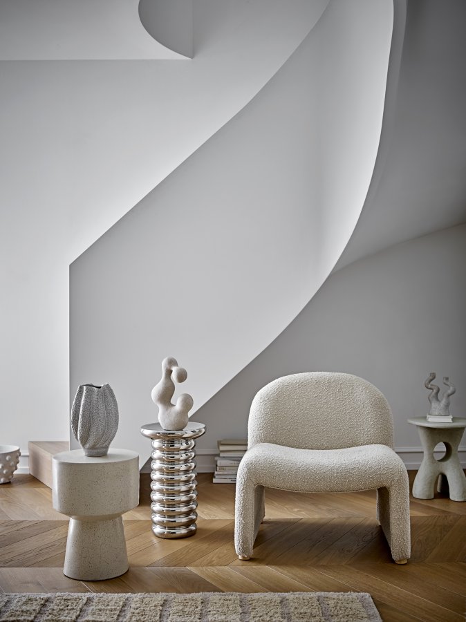 BLOOMINGVILLE Cove-vase, hvit, steinty