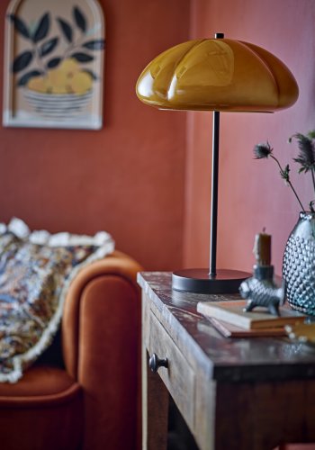 CREATIVE COLLECTION Kinoko Tischleuchte, Gelb, Metall (T30xH46,5 cm)