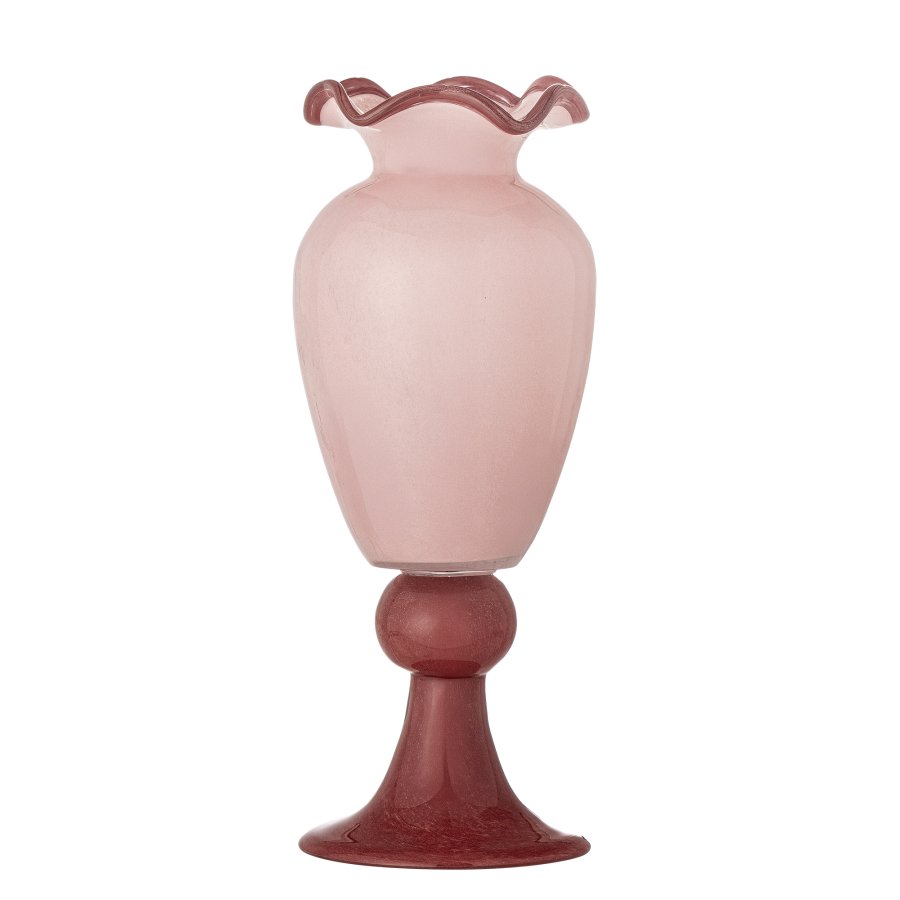BLOOMINGVILLE Frills Vase, Rosa, Glas (D14xH34 cm)