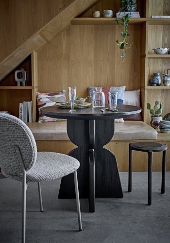 BLOOMINGVILLE Vixen Esstisch, Schwarz, Kiefer (T80xH75 cm)