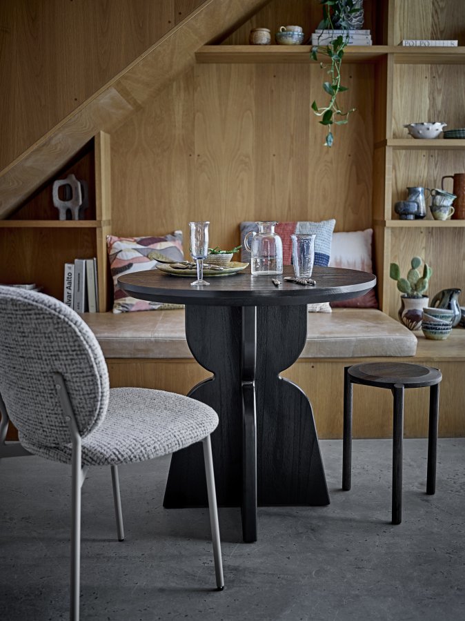 BLOOMINGVILLE Vixen Esstisch, Schwarz, Kiefer (T80xH75 cm)