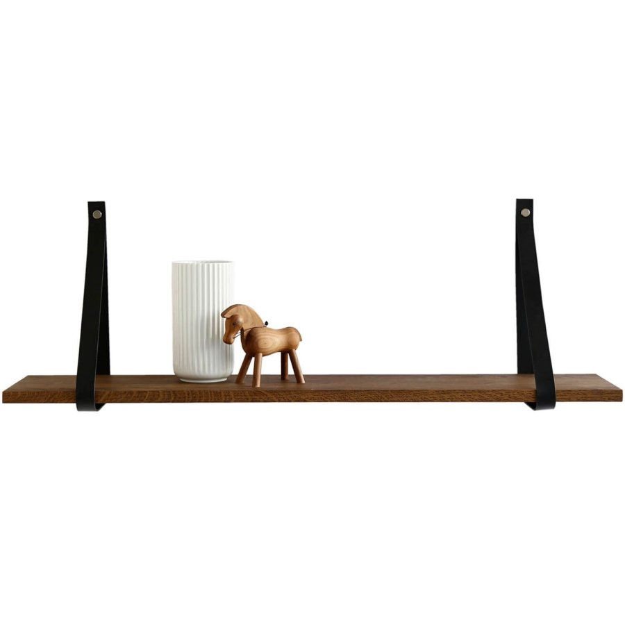 NocNoi Harre Vig vegghylle - rkt eik m. sort lrreim, 50-100