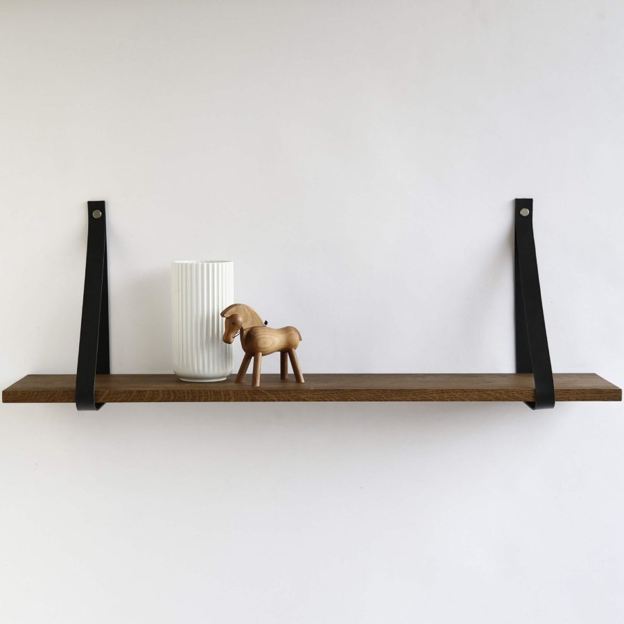 NocNoi Harre Vig vegghylle - rkt eik m. sort lrreim, 50-100