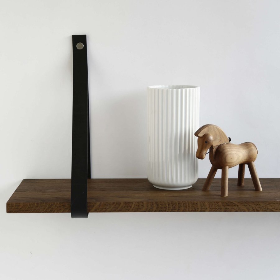 NocNoi Harre Vig vegghylle - rkt eik m. sort lrreim, 50-100