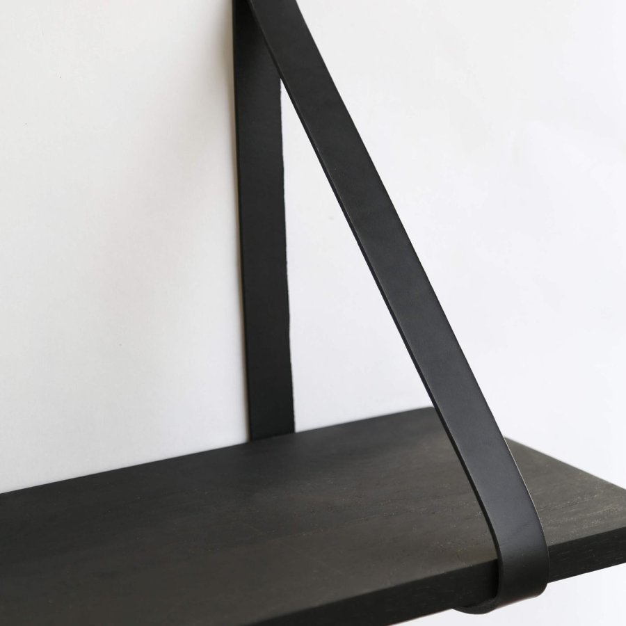 NocNoi Harre Vig vegghylle - sortoljet eik m. sort lrreim, 50-100