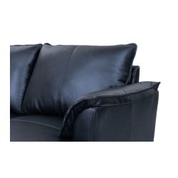 Soul sofa, m. venstre chaiselong - sort semianilin l�der og sort metal -  Furnhouse