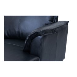 Soul sofa, m. venstre chaiselong - sort semianilin l�der og sort metal -  Furnhouse