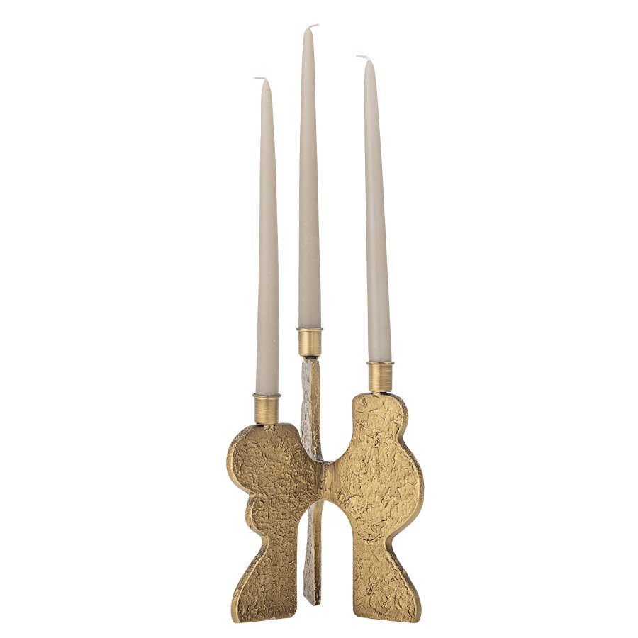 BLOOMINGVILLE Lux lysestage - guld metal