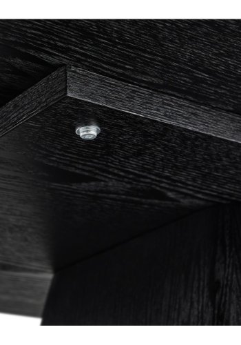 Star spisebord, rektangulr - sort egefinér (90x180)