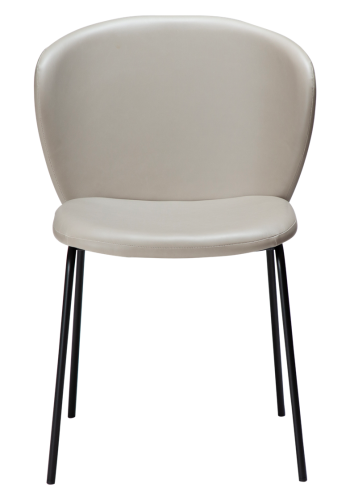 DAN-FORM Stay Esszimmerstuhl - Kaschmir-Kunstleder und schwarzer Stahl