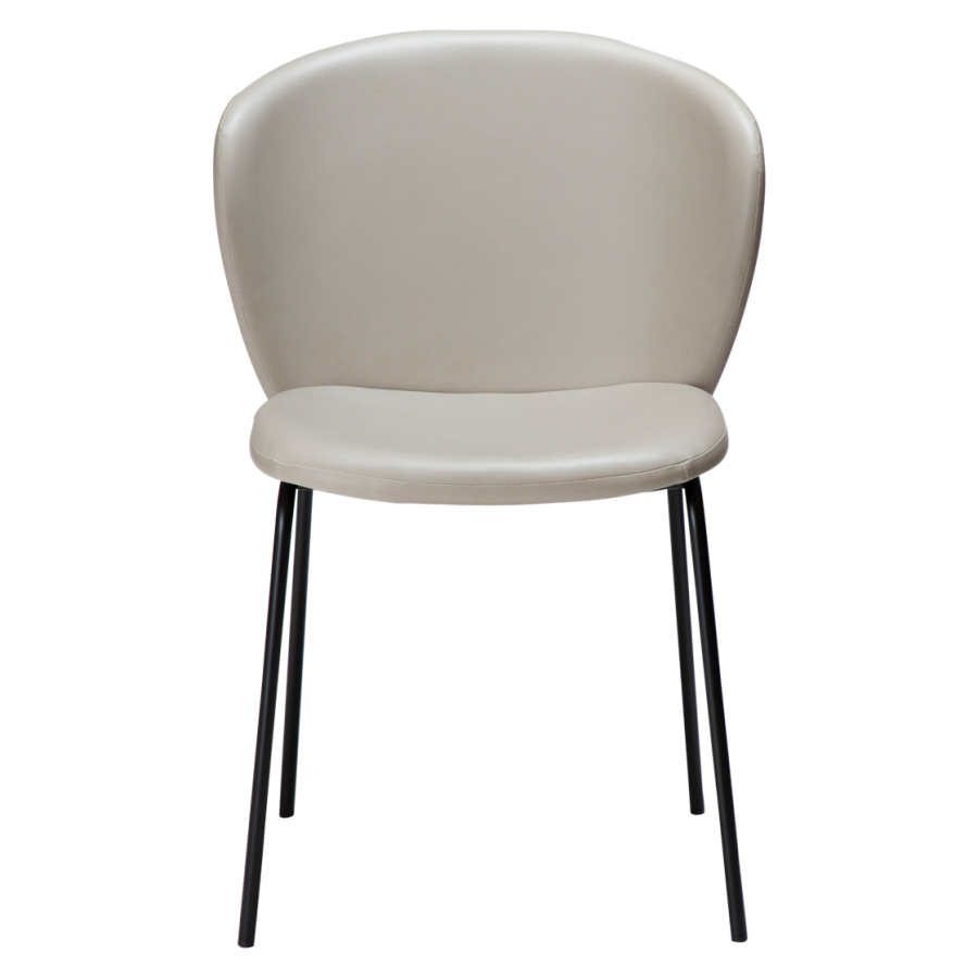 DAN-FORM Stay Esszimmerstuhl - Kaschmir-Kunstleder und schwarzer Stahl