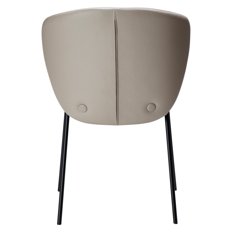 DAN-FORM Stay Esszimmerstuhl - Kaschmir-Kunstleder und schwarzer Stahl