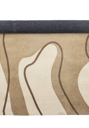 BLOOMINGVILLE Volano teppe, rektangulrt - beige og brun bomull (150x90)